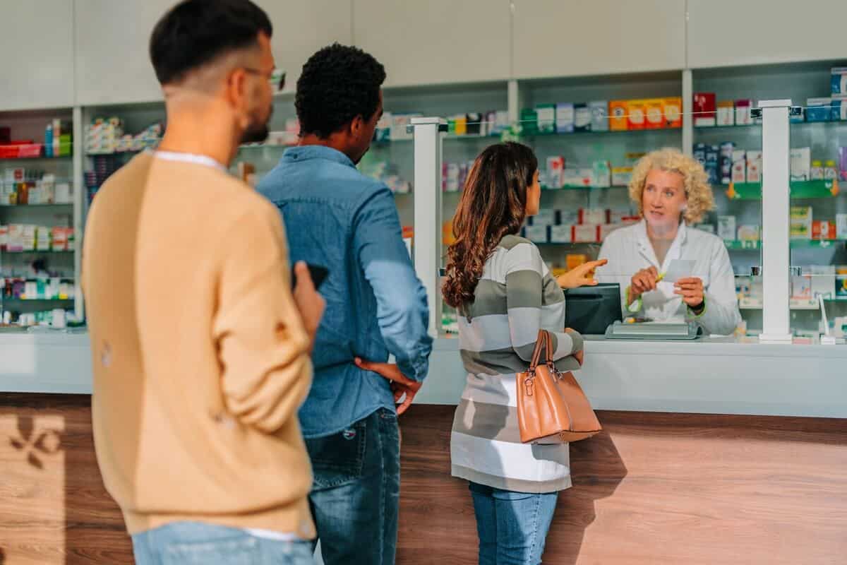 forte affluence en pharmacie